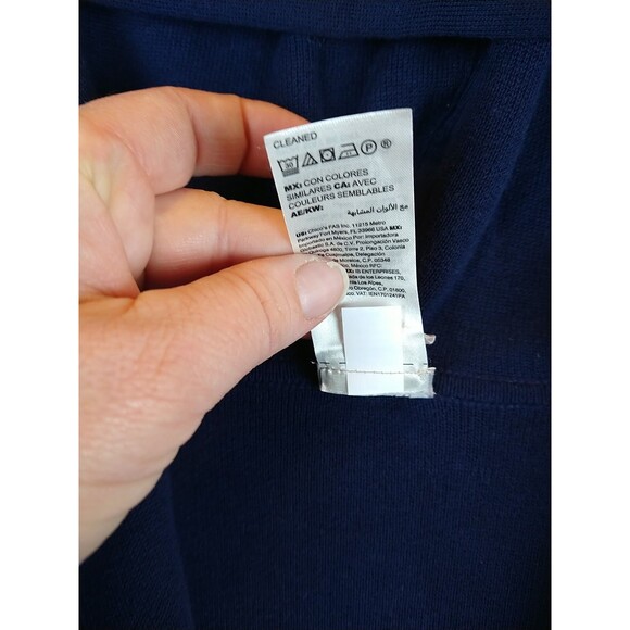 Chico's Zenergy Longline Hooded Jacket Reversible Blue Women’s Small Cardigan - Picture 5 of 11